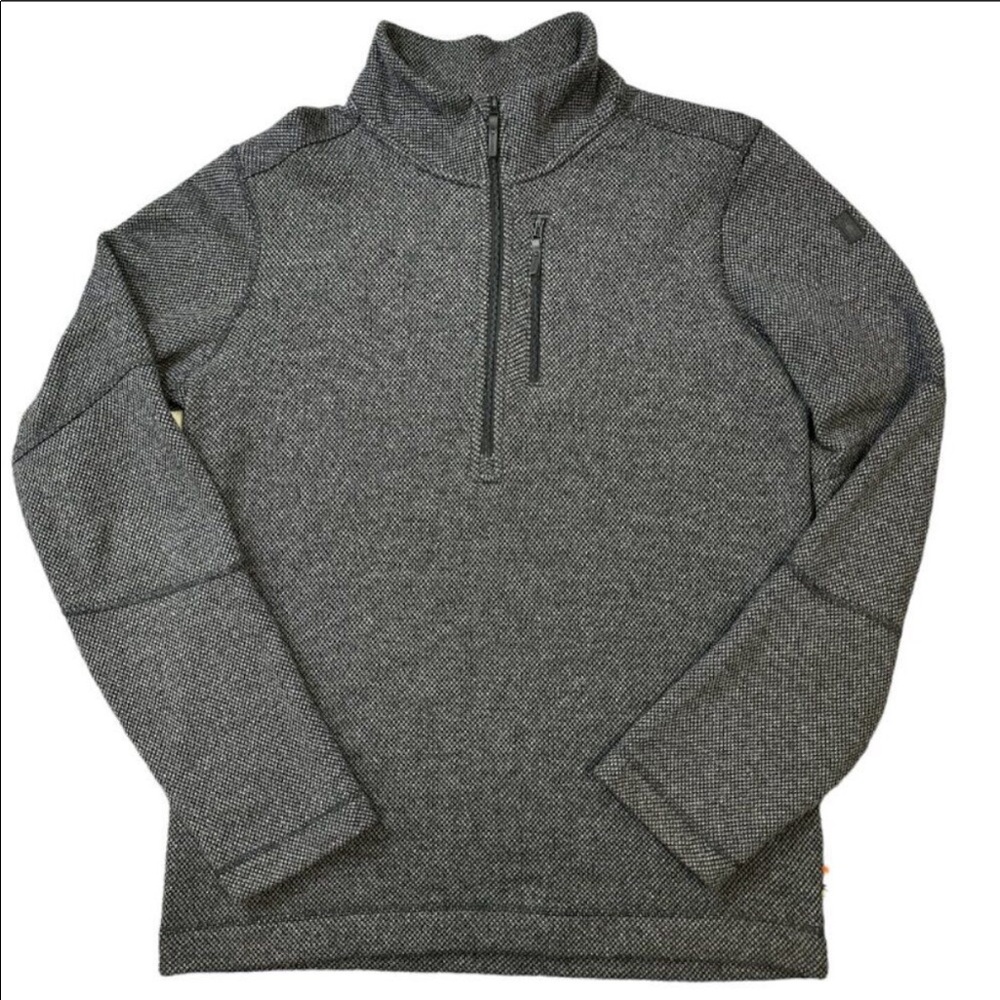Smartwool Fleece Half Zip Sweater Grey Heritage Trail Men's Sz M Wool Blend